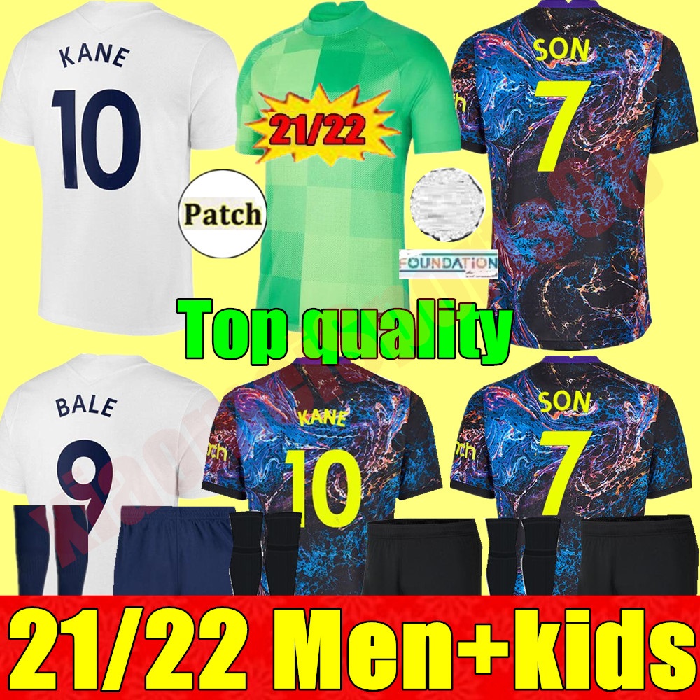 

21 22 Youth DELE SON BALE KANE soccer jersey goalkeeper gk HOJBJERG SPURS BERGWIJN LO CELSO 2021 2022 LUCAS football shirts uniforms adult Men + kids kit, Adult home