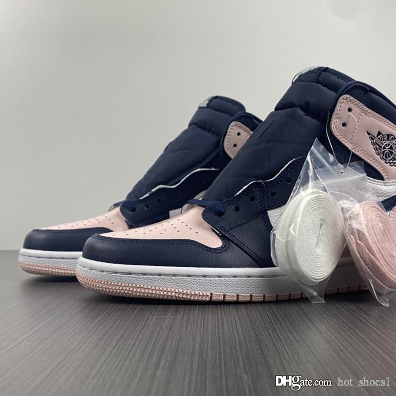 

Air 1 High OG Atmosphere Bubble Gum Laser Pink DD9335-641 1s I Women Men Sports Casual Shoes Sneakers Top Quality Trainers With Original Box, Red thunder