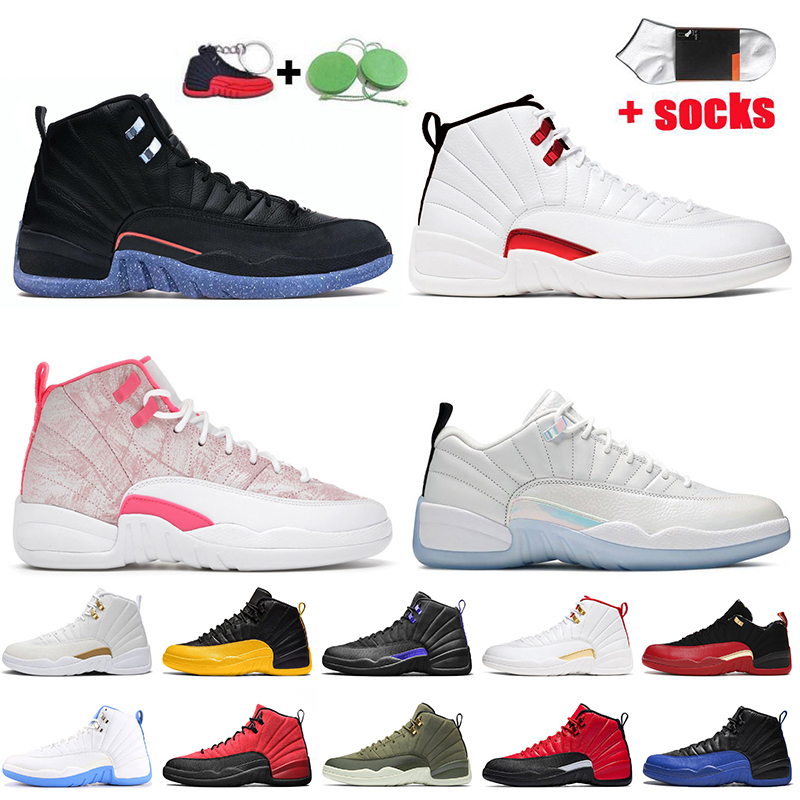 

Basketball Shoes Jumpman 12 12s Utility Twist 2021 Arctic Punch Low Easter Luxurys Desigenrs Sneakers Dark Concord Reverse Flu Game Trainers University Gold, D37 taxi 36-47
