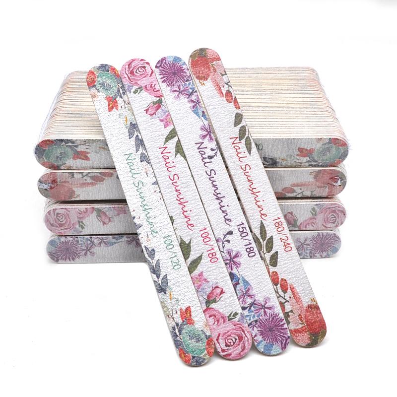 

Nail Art Kits Buy 50 Get Free Wooden File 100-240 Professional Washable Manicure Polish Sanding Flower Printed Nais