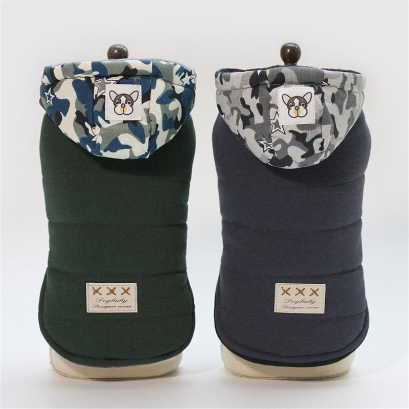 

Dog Apparel Fashion Clothes Camouflage Design Soft Cotton Jacket Hooded Shirt Pet Coat Comfortable Thick Warm Autumn Winter