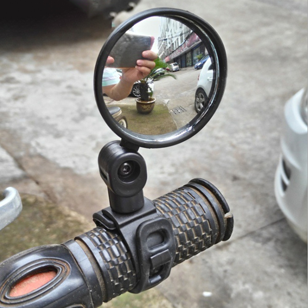 

2pcs Universal Bicycle Mirror Bike Accessories Silicone Handlebar Rearview Wide Angle Convex Mirrors Rotate Wide-angle for Road Cycling