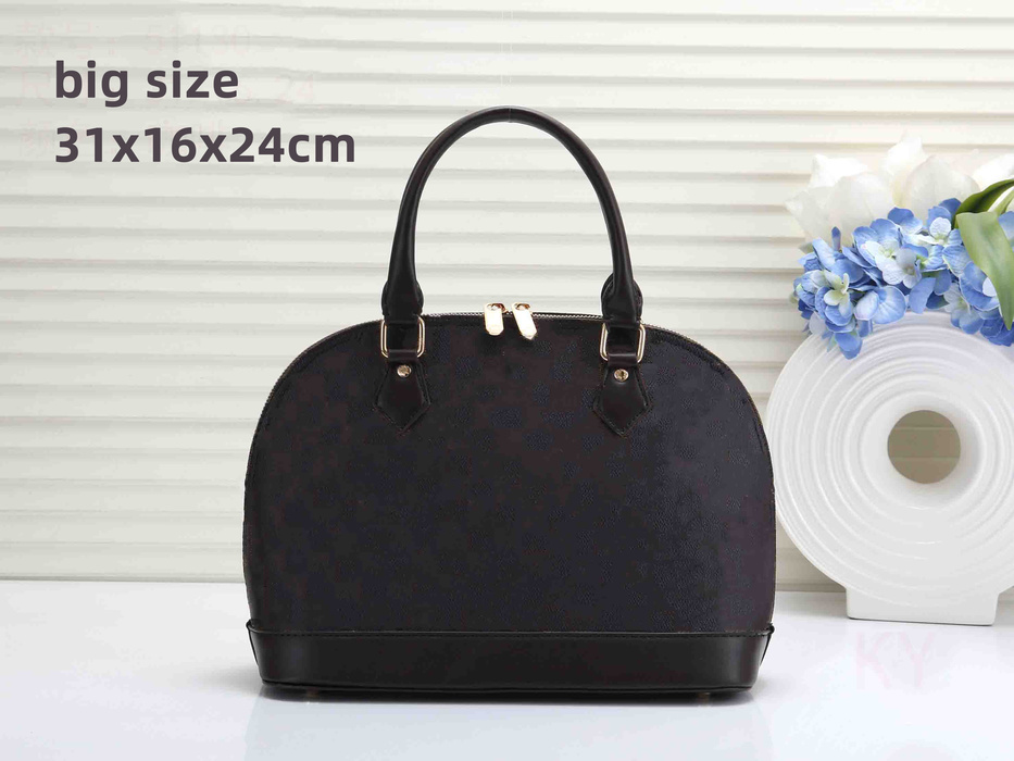 

brand Designers women casual tote bag handbags high quality Famous Classic bags Ladies Handbag Large Monograms Capacity PU leather Shoulder Clutch Bag 5113ap0, Black-patent leather