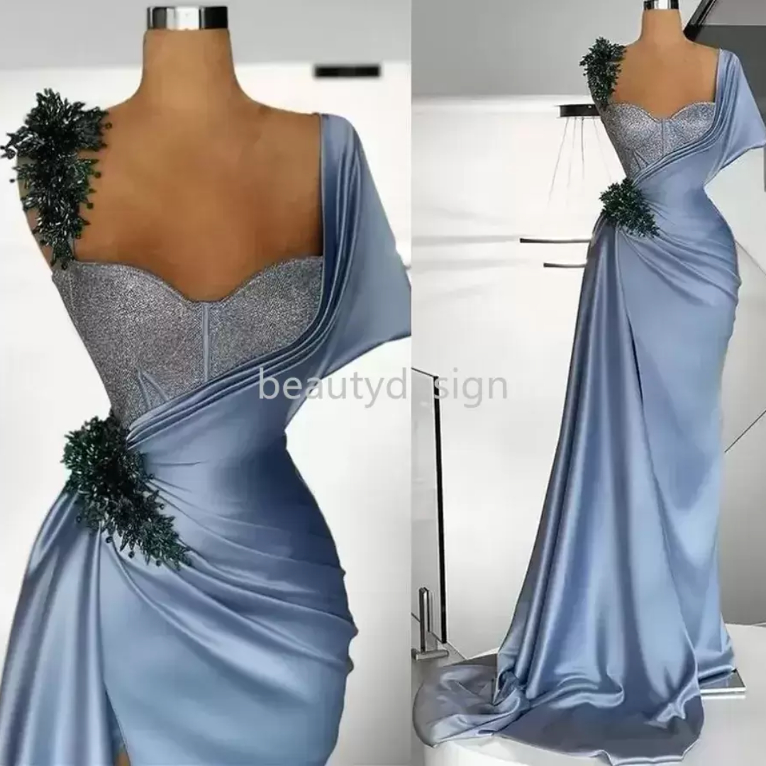 

2022 Plus Size Arabic Aso Ebi Sexy Sheath Beaded Prom Dresses Spaghetti Satin Stylish Evening Formal Party Second Reception Gowns Dress ZJ220, Black