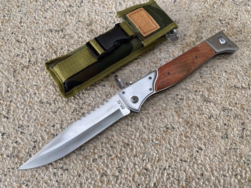 

AK-47 M9 single action tactical self defense folding edc auto pocket xmas gift knife auto knives