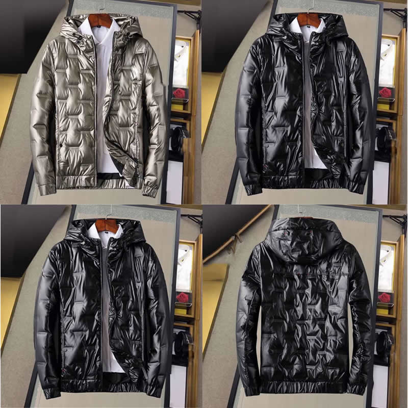

mens clothing Embroidery Letter Fashion Down Jacket Men Warm Feather Winter Jacket down-filled Hooded Outwear Jacket Black M-4XL
