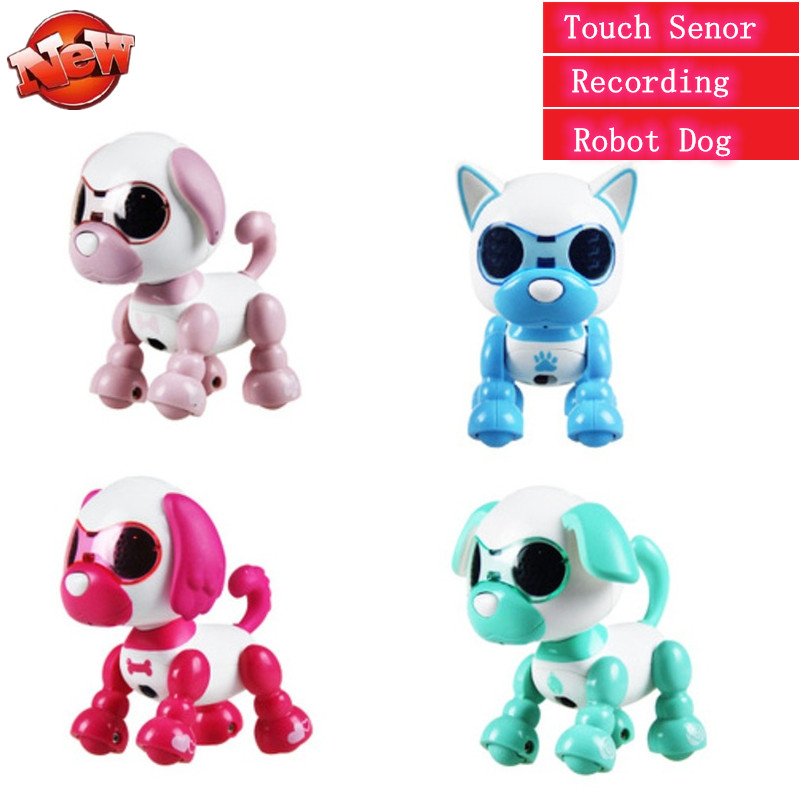 

Electric Pet Dog Creative Toy intelligent robot Dog Touch Control Pet dog Recording Snore Blow Led Light Shake snore blow Toys, Color