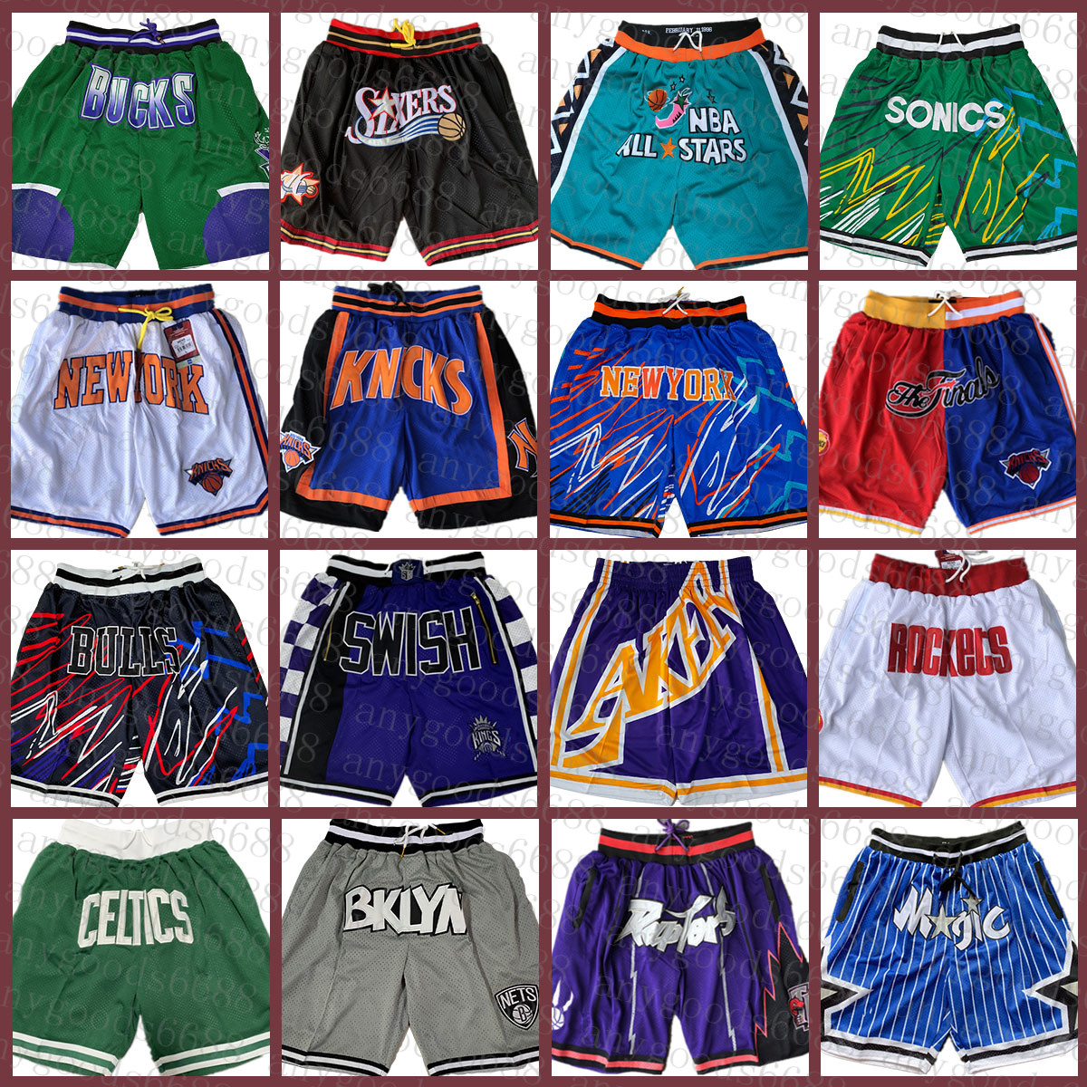 

Just DON 2022 New Best York Pink Knick Basketball Shorts Los Good Angeles Blue Lakeres Memphi Grizzlie Charlottes Hornet Pocket Shorts Quick Dry, Just shorts