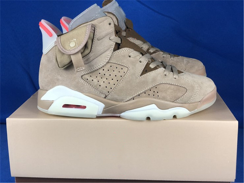 

TS 6 Lighter Tan Infrared Mens Basketball Shoes Two Pocket Glow-In-Dark VI Khaki Sail University Red, Customize