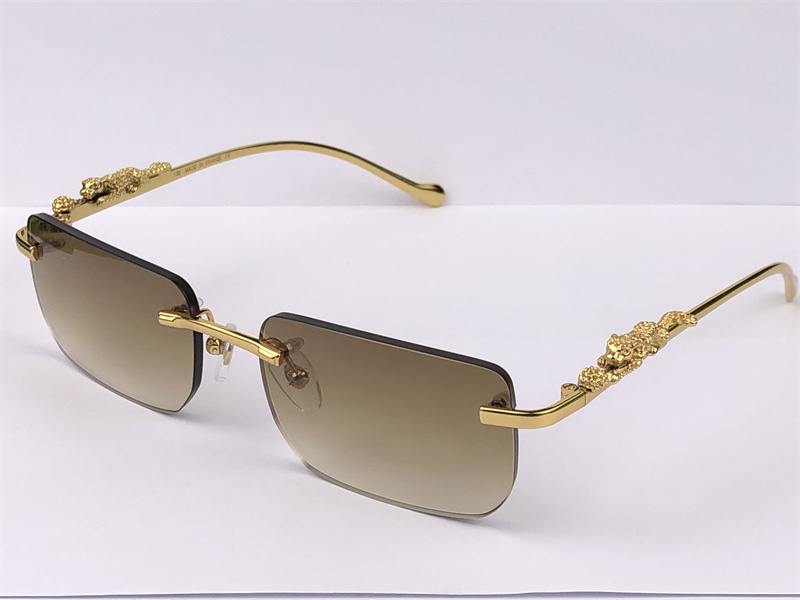 

selling vintage sunglasses irregular rimless 36456413 square frameless glasses retro animal temples fashion design uv400 light color decorative eyewear