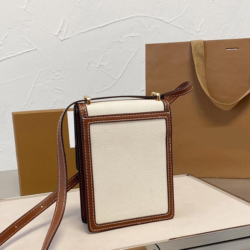 

Mobile Phone Bag Cross Body Bags Purse Fashion Hardware Letters High Quality Canvas Genuine Leather Hasp Zipper 88588