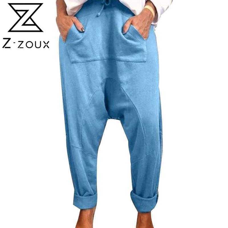 

Women Pants Fashion Harem Drawstring High Waist Loose Long Trousers Pluse Size Autumn 210524, Orange