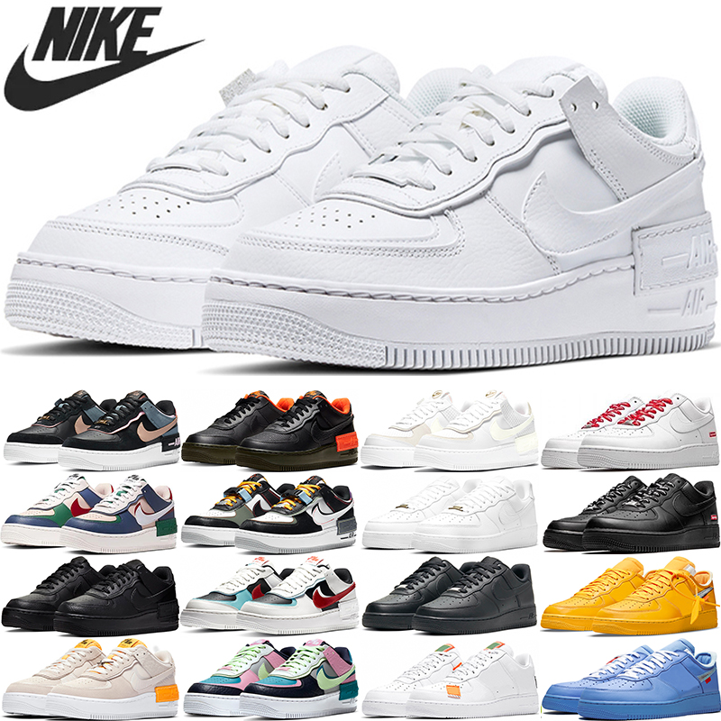 

nike af1 Air force 1 shadow Triple white black running shoes University Gold supreme Just Do It MCA Mystic Navy mens womens Trainers Sneakers Size 36-45