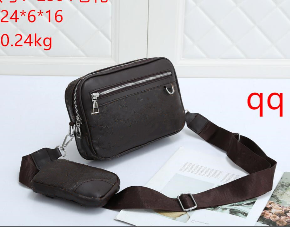 

Classic designer 2021 new fashion Men messenger bags cross body bag school bookbag shouldER handbags man purse hot sell Two-piece suit 2391#, Black grid
