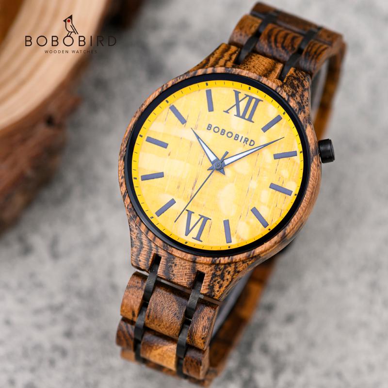 

Wristwatches Relogio Masculino BOBO BIRD Wood Couple Watches WristWatch Male Clock In Wooden Box Valentine's Day Gift, Gt046-1 men