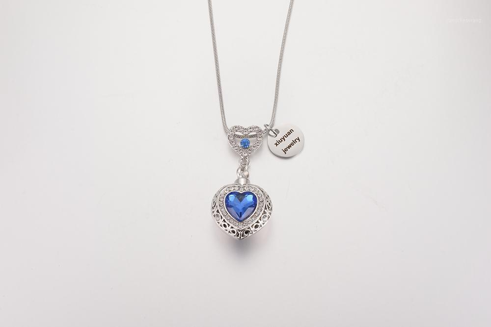 

Chains Xiuyuan Jewelry Fashion Heart Necklace Crystal Pendant For Women Girl