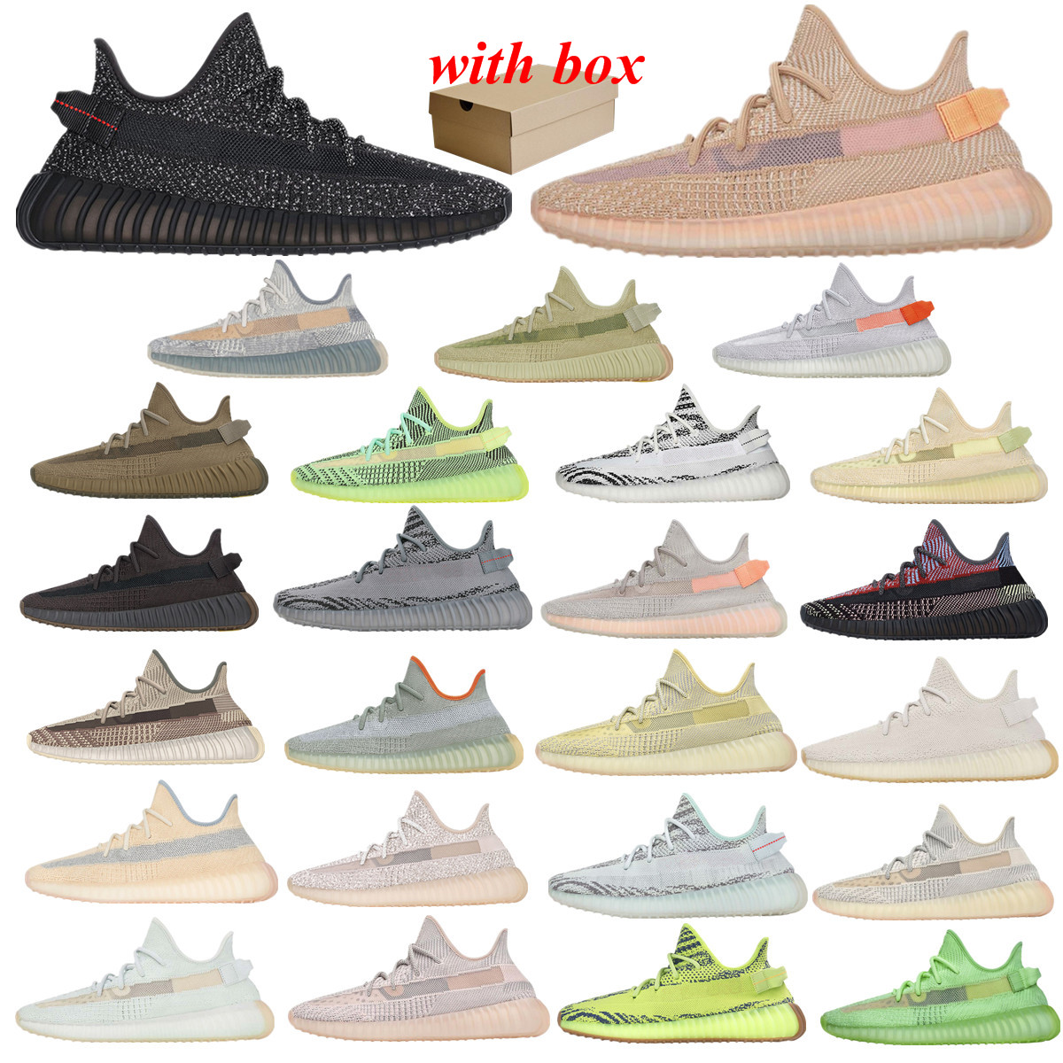 

Kanye Static 3M Reflective Run casual Shoes Belgua 2.0 Semi Frozen Yellow with box Designer Men Women Trainer Sneakers Eur 36-46, Good shoes