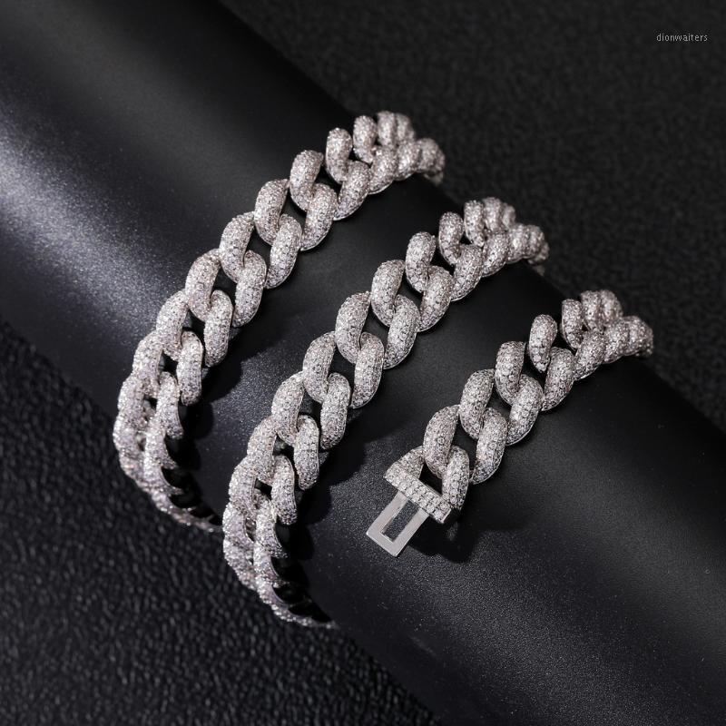 

Heavy Bubble Cuban Chain Micro Pave Cubic Zirconia Bling Iced Out Hip Hop Necklace Rap Big Gold Men Charm Jewelry Chains