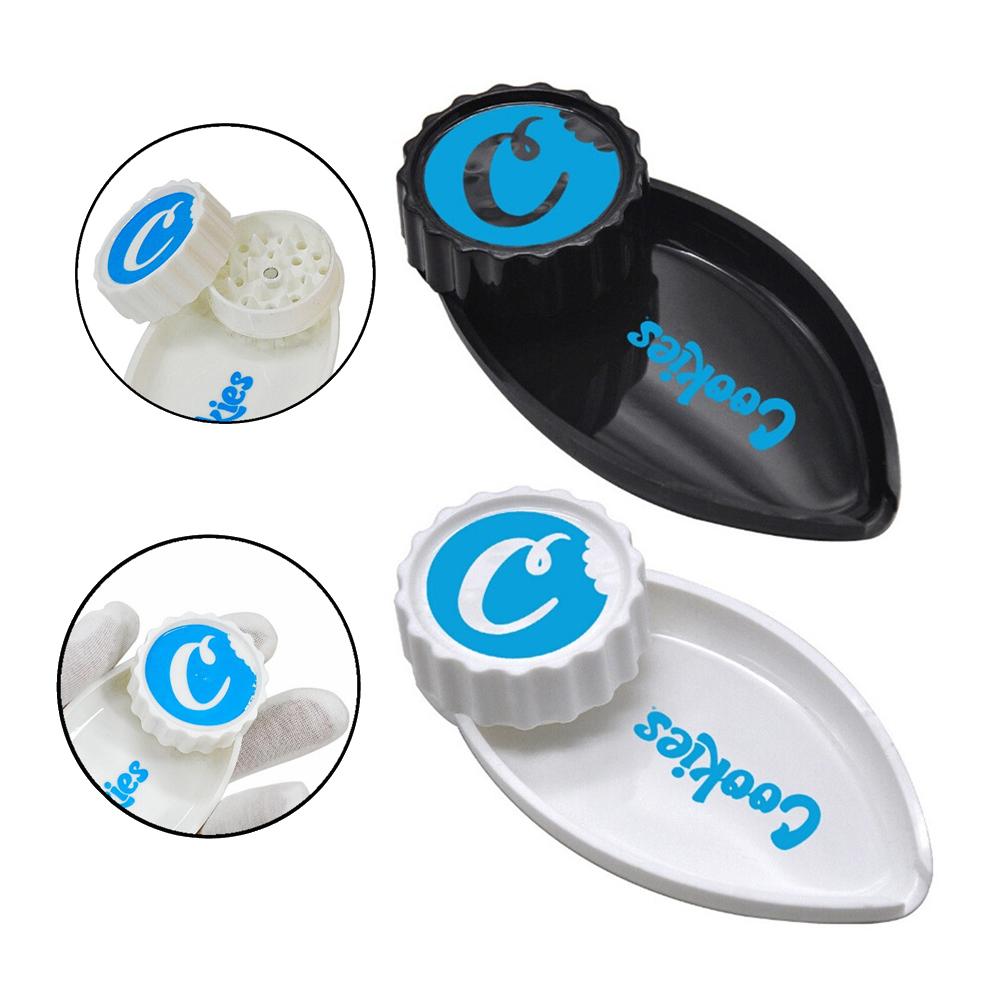

Cookies Grinders with Funnel Innovative 2in1 Design Cigarette Smoking Accessories 40mm Diameter Tobacco Crusher Herb Grinders Slicer in Display Box