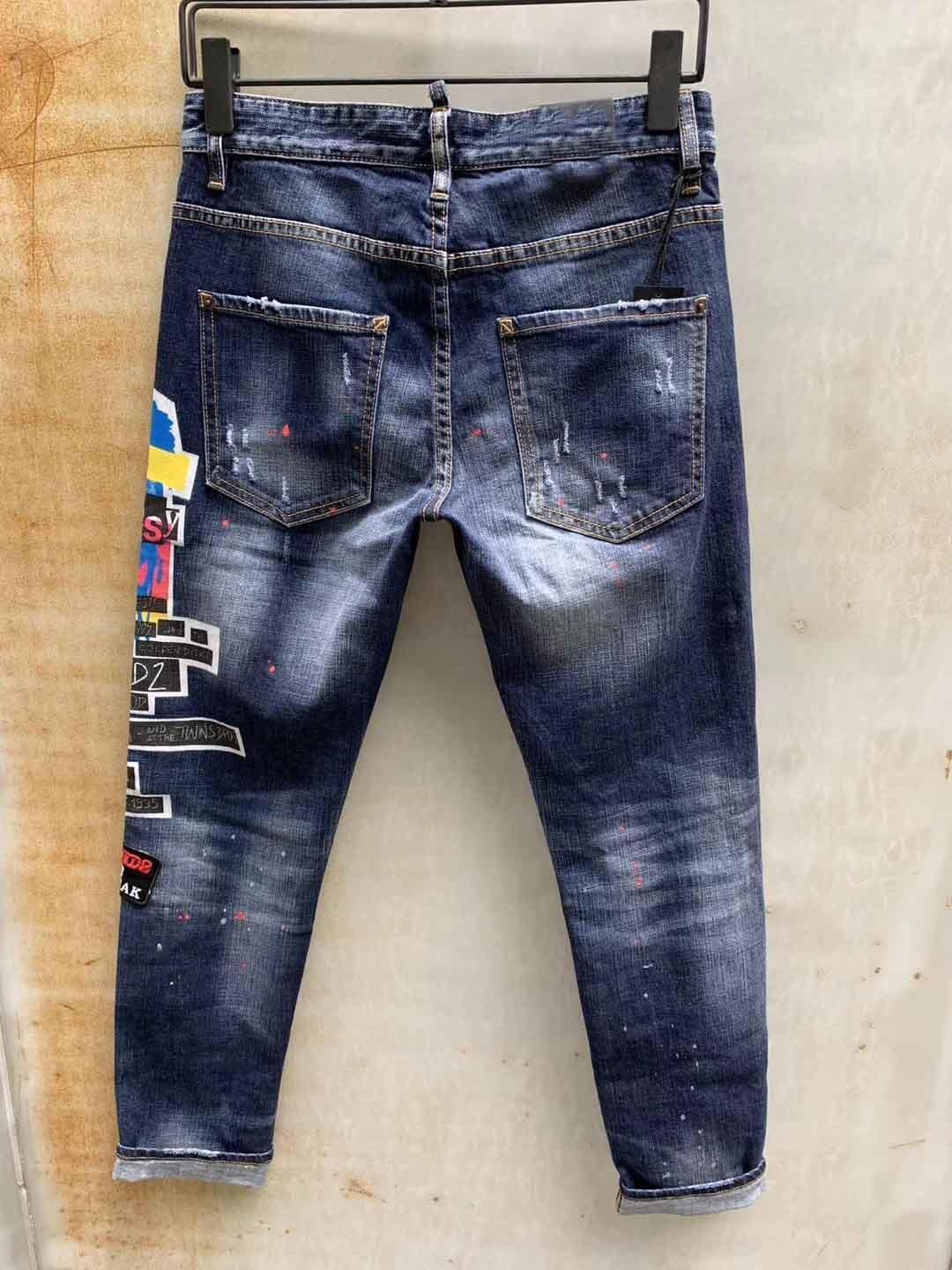 

DSQ mens jeans denim jean black ripped pants pour hommes men s Italy fashion biker motorcycle rock revival jeans high qJ6MM Sls YaR yde, Blue