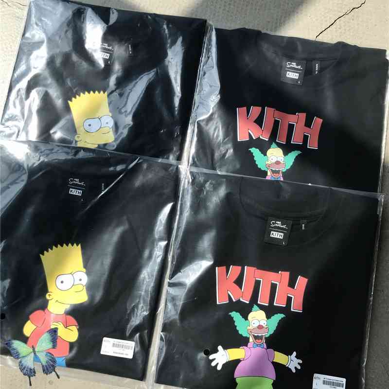 

Kith T-shirt Arrival Cartoon t Shirt Classic Box Mark Quality Heavy Fabric
