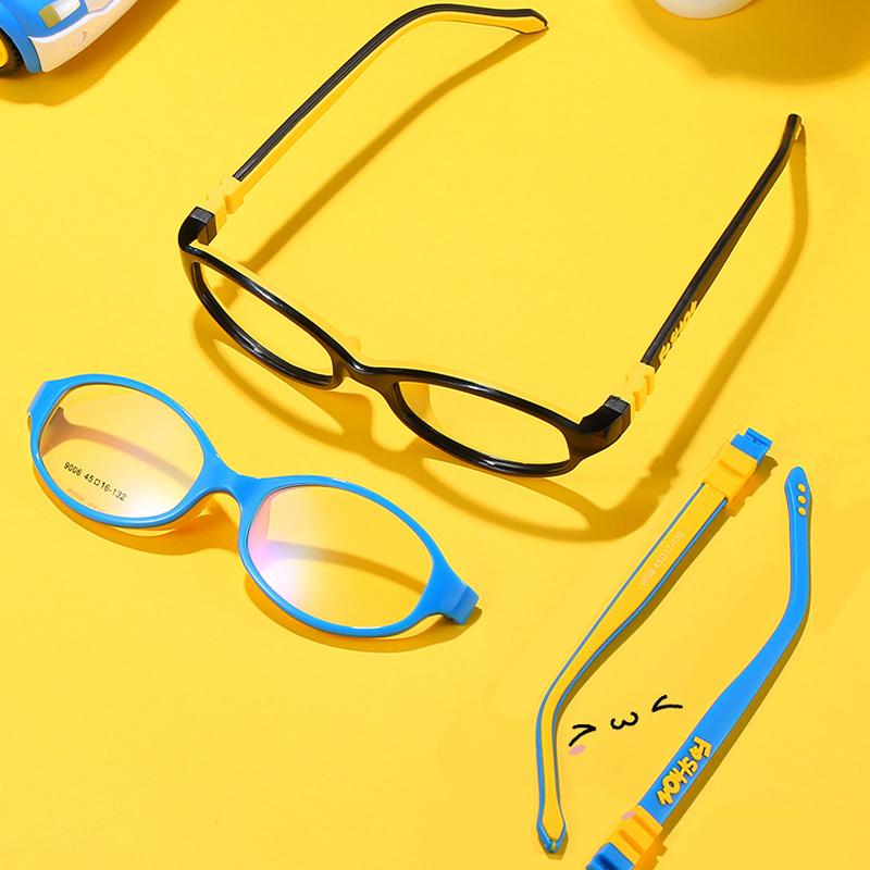 

Fashion Sunglasses Frames Children Optical Silicone Adjustable Temples Eyeglasses Boys Computer Transparent Eyeware Full Frame With Fixed El
