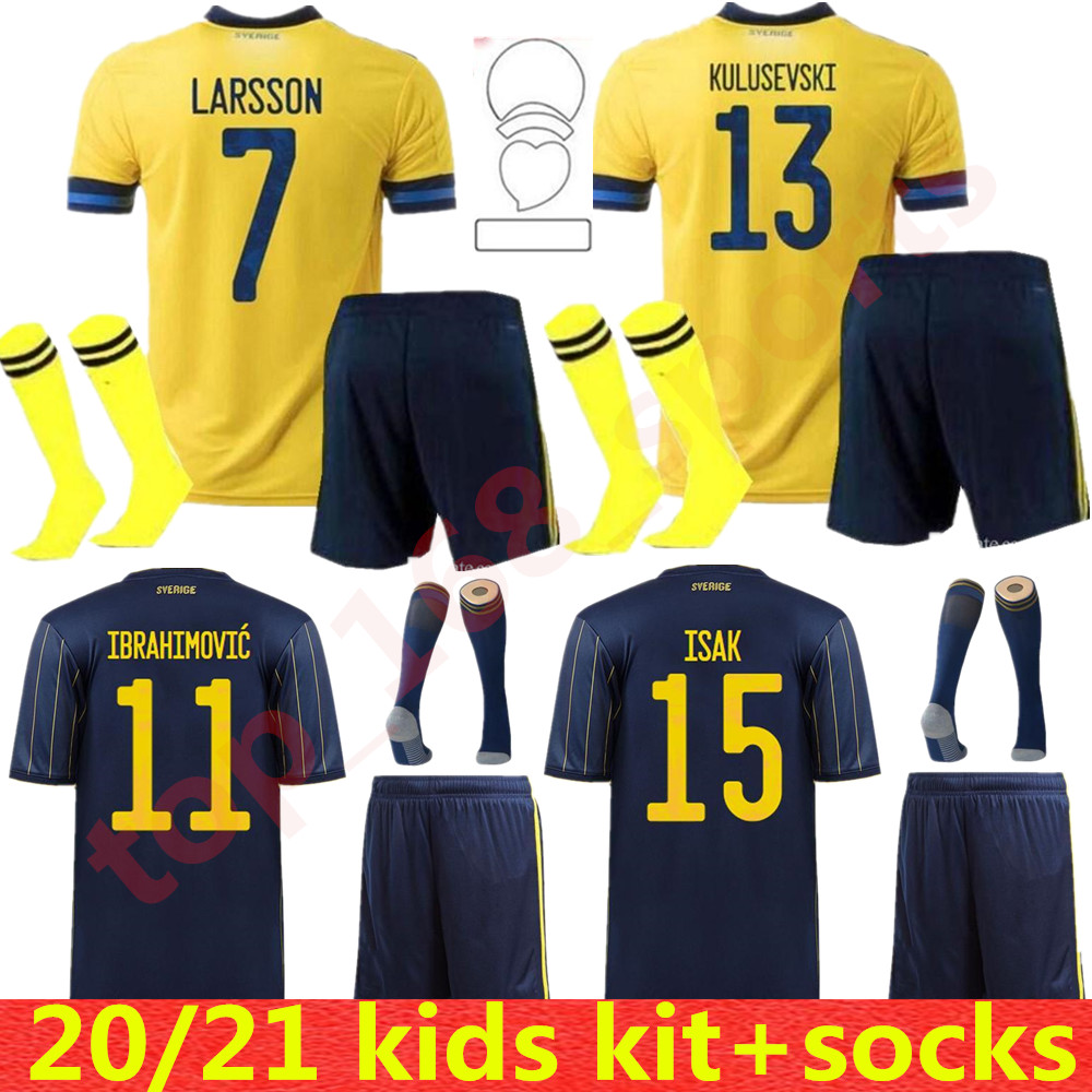 

Men+ kids 2021 Sweden soccer Jersey 21 -22 Home away IBRAHIMOVIC Kit KULUSEVSKI BERG FORSBERG LARSSON TANKOVIC ISAK CLAESSON football shirt, Away+patch