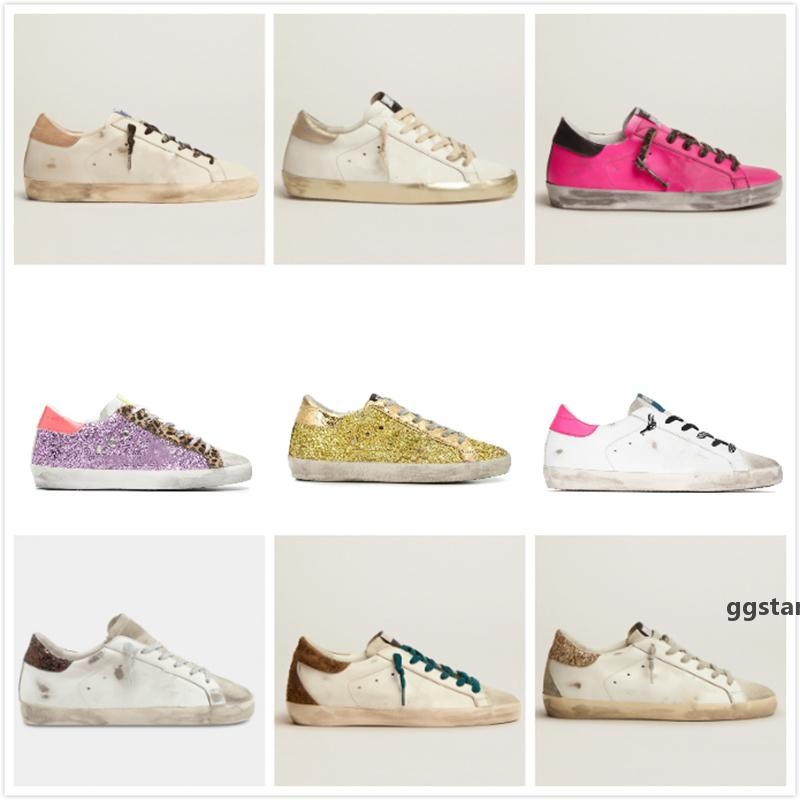 2022 Italie Super Star Designer Sneakers Boot "Golden" Goose "Chaussures Femmes Entraîneurs de Luxe Sequin Classic White Do-raveur Sale Casual S