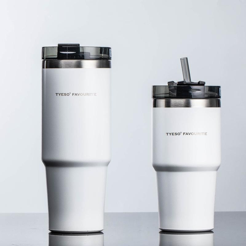 

Water Bottles Large Capacity Stainless Steel Cup Cold Adult Thermal Sippy Coffee Mug Tumbler Tea Infuser Bottle, White large 890ml