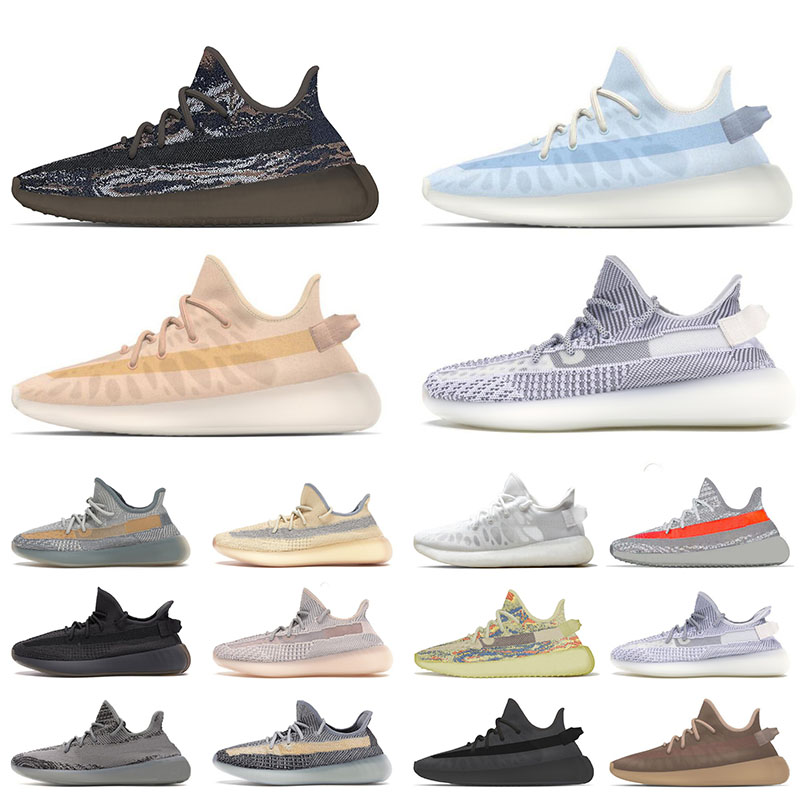 

36-48 Original Kanye West 350 v2 Mens Womens Running Shoes MX Rock Oat Mono Ice Mist White Black Static Reflective Zebra Yeezy Sports Sneake