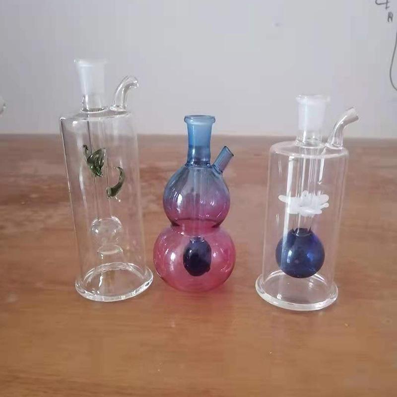 Glass Water Pipe Bong Bubbler Bongs Dab Rig Borosilicate Smoking Accessories Transparent Colored Crafts Smoke pipes Bowl