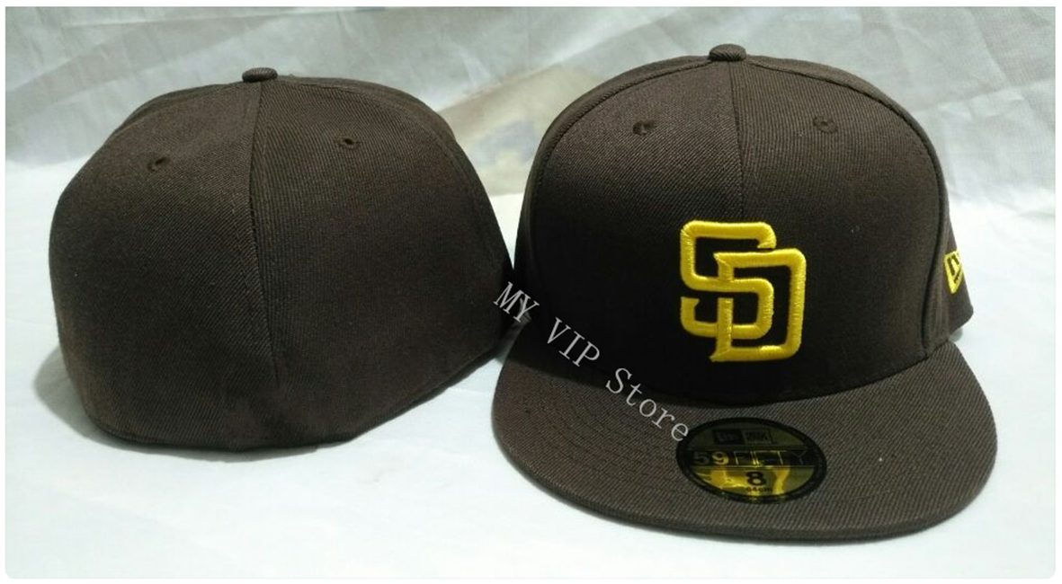

New 2021 San Diego City Fitted Hats Cool Baseball Caps Adult Boston Hip Hop GOld SD Fitted Cap Men Women Full Closed Gorra, Blue;gray