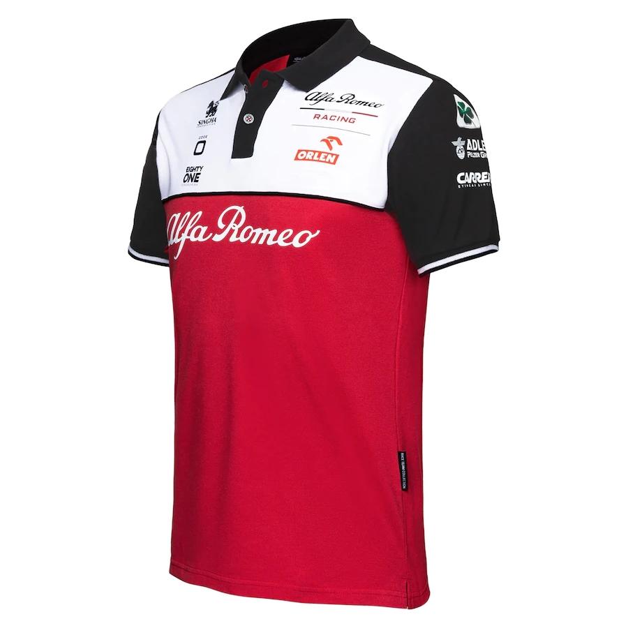 

Alfa Romeo Sauber F1 2021 Team Polo Formula One racing suit Best quality shirt s-5xl, Red