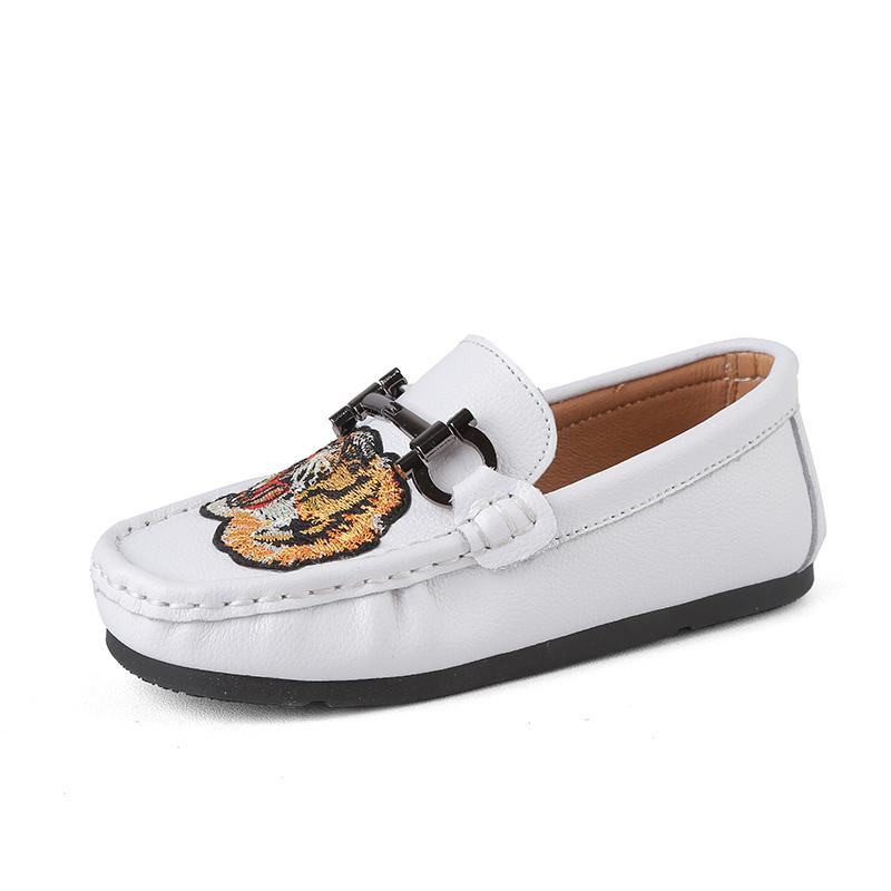 

Genuine Leather Kids Shoes For Girls Mocassins Fashion Soft Children Boys Casual Flat Slip On Loafers 802 Sneakers, 802 black