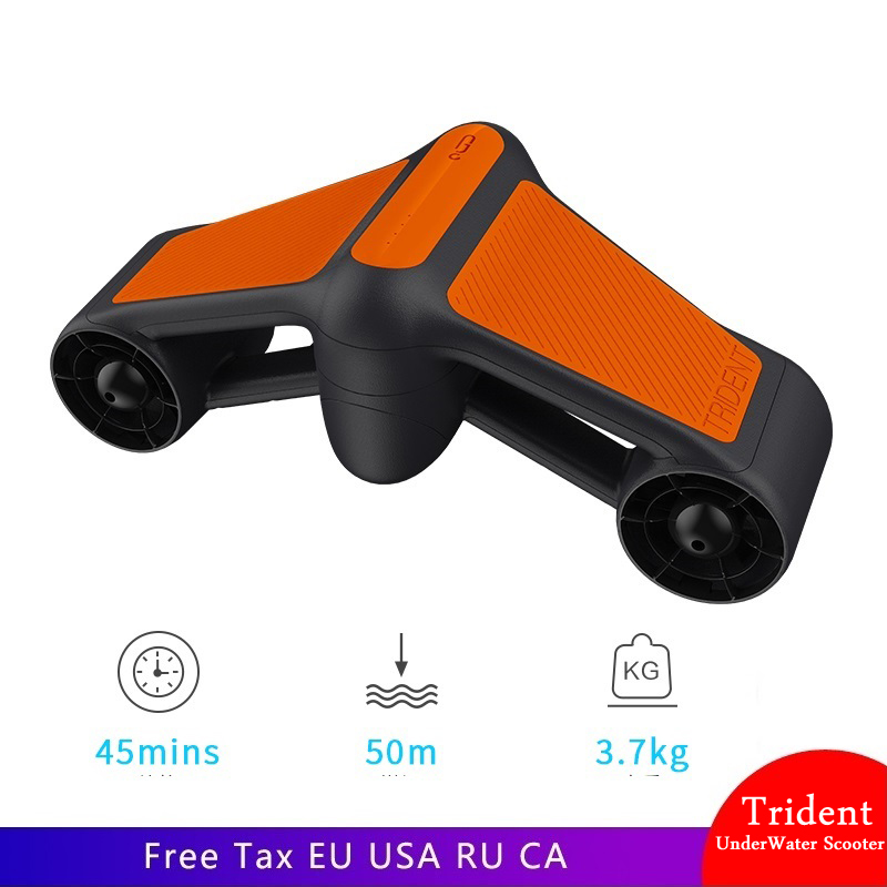

New Trident Waterproof Underwater Scooter Electric thruster Scooter Two Speed Propeller Diving Pool hand-held