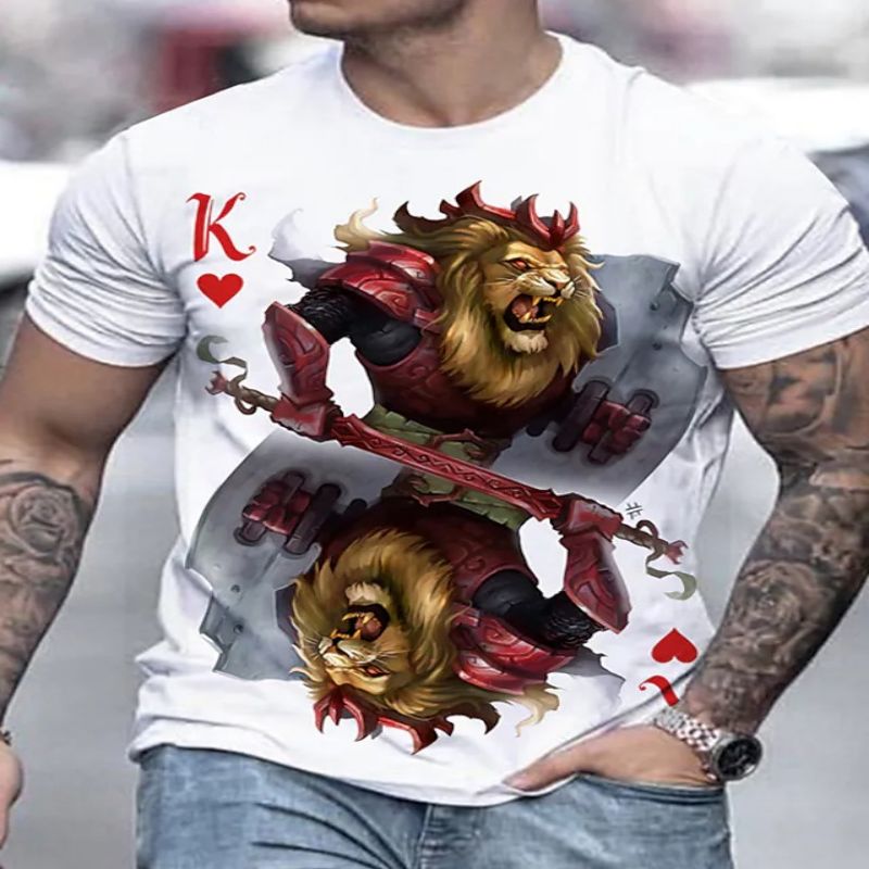 

Chessboard original 3D printed T shirt unique fashion breathable and comfortable daily party travel visual impact Gothic style men's sh, White;black