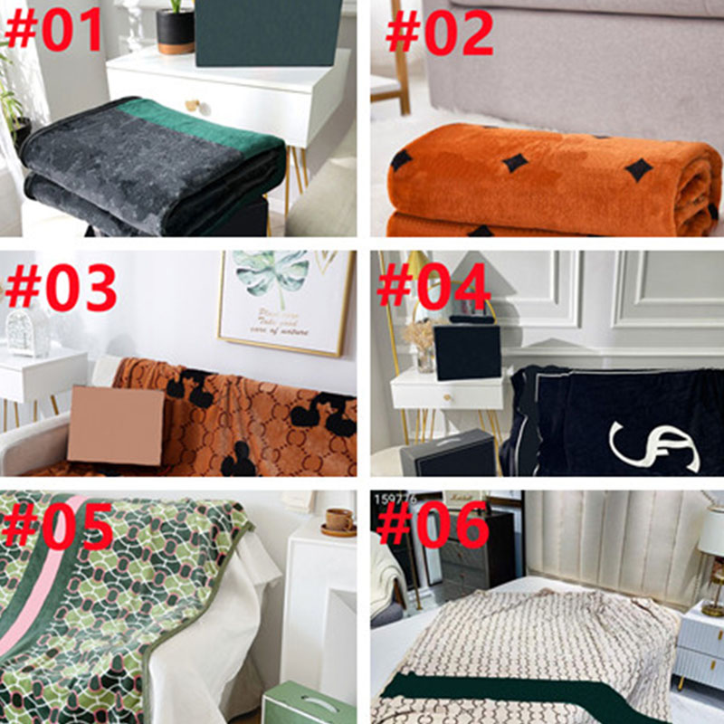 

10 Styles Home Air Conditioning Blankets Classic Designer Letter Jacquard Blanket Breathable Soft Shawl for Adults