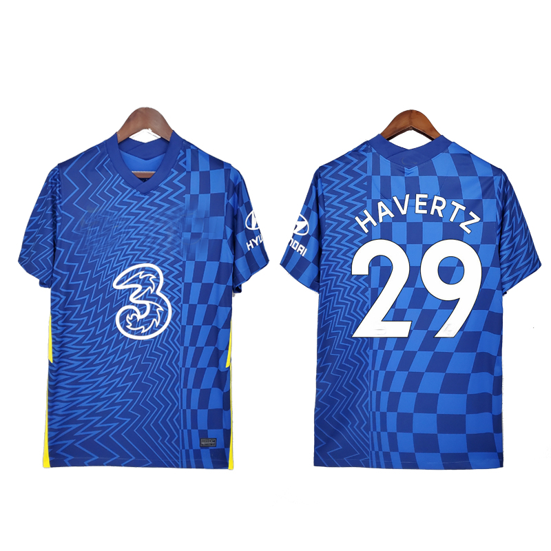

2021/22 season men soccer jersey chel mount havertz kante pedro werner giroud ziyzch pulisic sea shirts, Home with pl patch