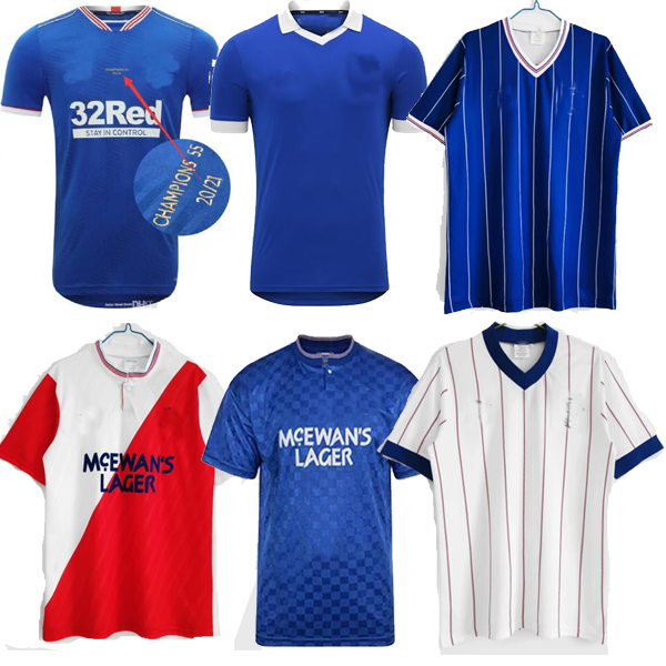 

SPECIAL 2021 champions 55 82 83 87 88 Glasgow Rangers Soccer Jerseys 20 21 DEFOE MORELOS KENT ARIBO ARFIELD Golden Retro 90 92 94 96 97 99 01 08 gerrard shirts, White