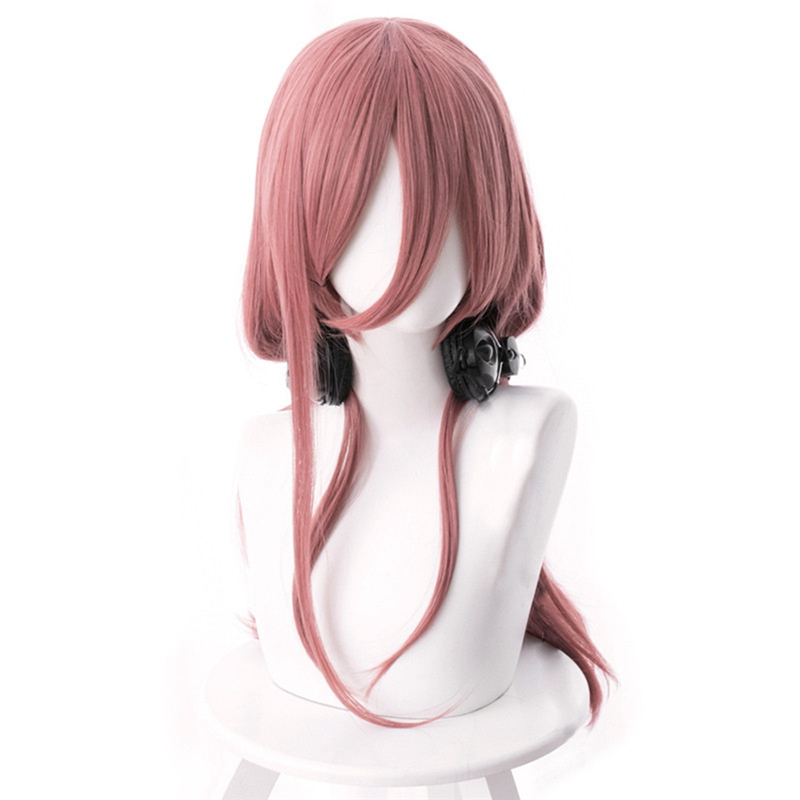

Anime the Quintessential Quintuplets Nakano Miku Wig Cosplay Costume Pink 60cm Long Synthetic Hair Wigs Miku Nakano, 481b