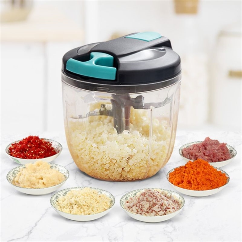 

Mini Manual Vegetable Chopper 3 Blades/5 Blades Hand Mixer f 210406