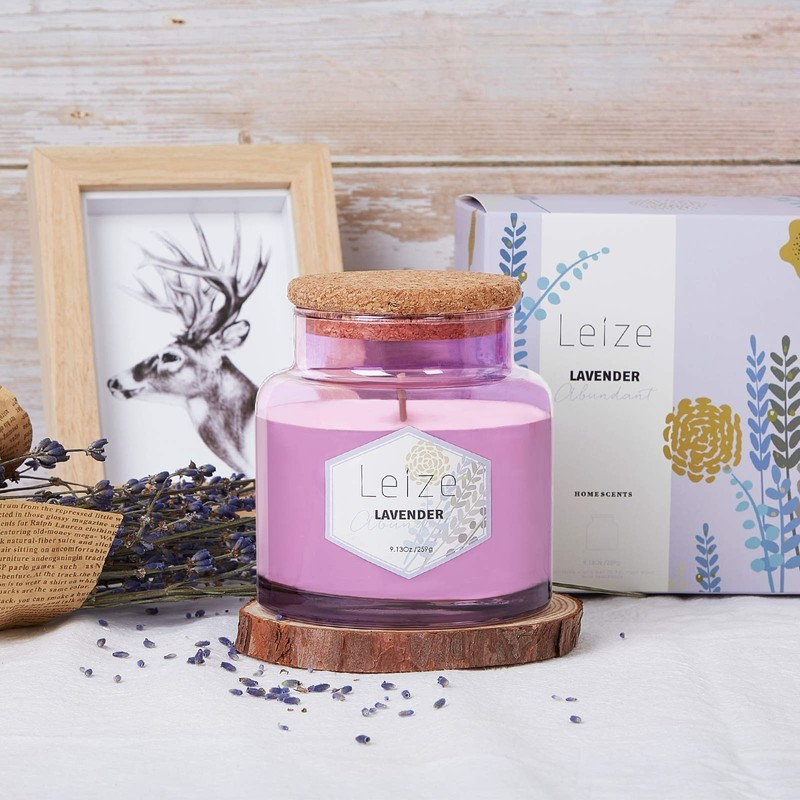 

Aromatherapy Candle (lavender) Nordic Color Sleep Aid Home Bedroom Lasting Fragrance Niche Home Romantic Mood