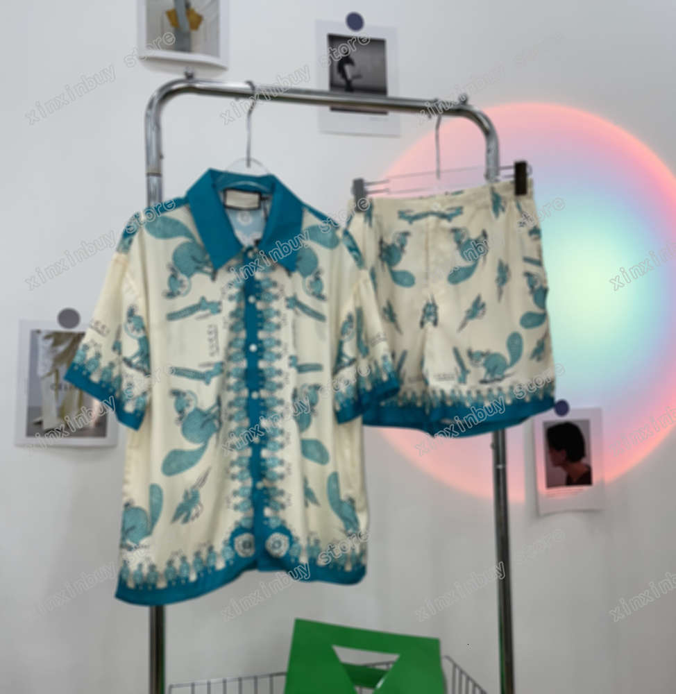 

21ss Designers Mens Womens Tshirts Tee Little Squirrel Paris Letter Print Man Fashion T-shirt Street Short Sleeve Luxurys Yellow 06, Multi