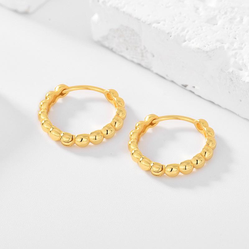 

Hoop & Huggie Real 925 Sterling Silver Earrings For Women Trendy Gold Korean Earring Boucles D Oreille Femme 2021 Aretes De Mujer