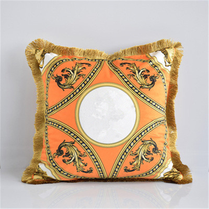 

European style tassel pillow hotel hotel cushion cover office KTV sofa model room pillows cushion, Color-2