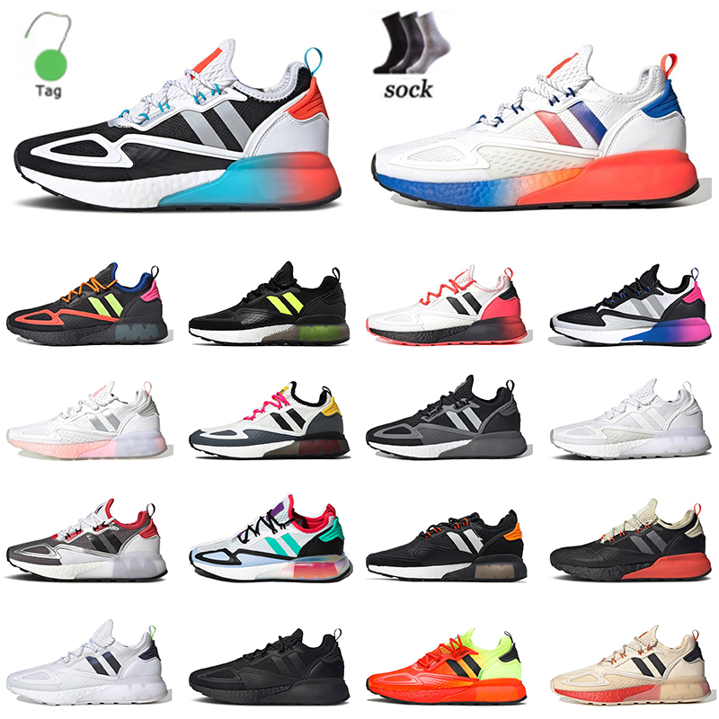 

ZX 2K Designer Ultra Spring Summer Running Shoes Triple Black White Solar Yellow Red Grey Signal Cyan Mars Exploration Mens Women 4D Outdoor Sneakers Trainers 36-45, D4 black grey 39-45