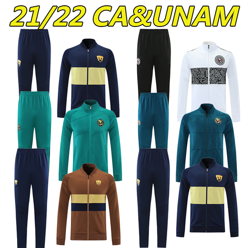 

21/22 Liga MX Club America jacket soccer tracksuits jerseys FC UNAM Survetement long sleeve 2021 2022 G.GONZALEZ MALCORRA GIOVANI CASTILLO OCHOA tracksuit training, Meizhou a418