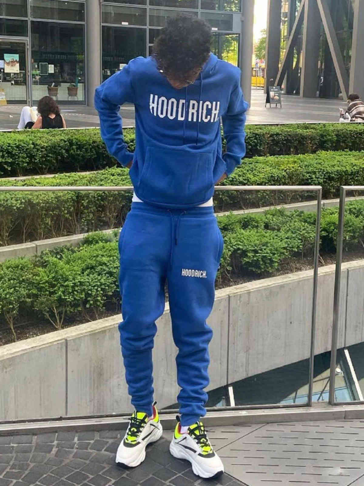 

Hooded sweater suit HOODRICH letter printing suit casual sports suit Y1108