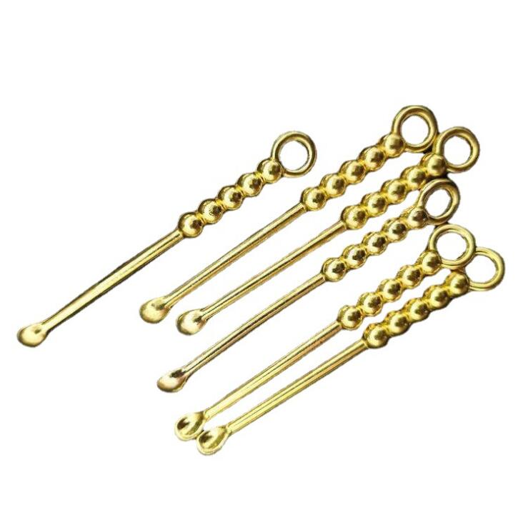 

Beautiful Metal Material Earpick Dab Dabber Smoking Accessories Spoon Wax Tools Scoop Hookah Shisha 5 Styles Ball Bamboo Screw Choose