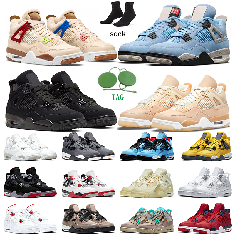 

2022 Men Basketball Shoes 4 4s trainers Lightning University Blue Black Cat Shimmer White Oreo Sail Cool Grey Fire Red Pure Money sports sneakers, #29 what the